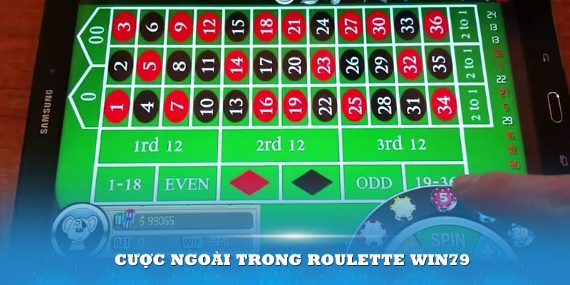 Cược Ngoài trong Roulette Win79 mang lại lợi nhuận cao