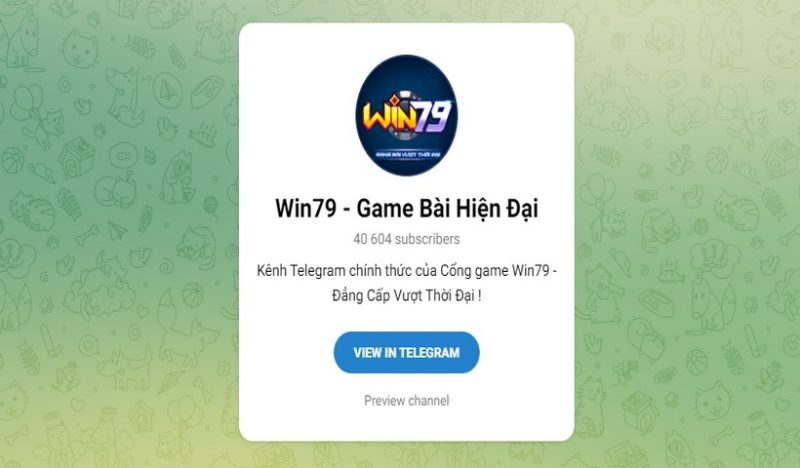 Sử dụng kênh telegram liên hệ Win79 với nhà cái 